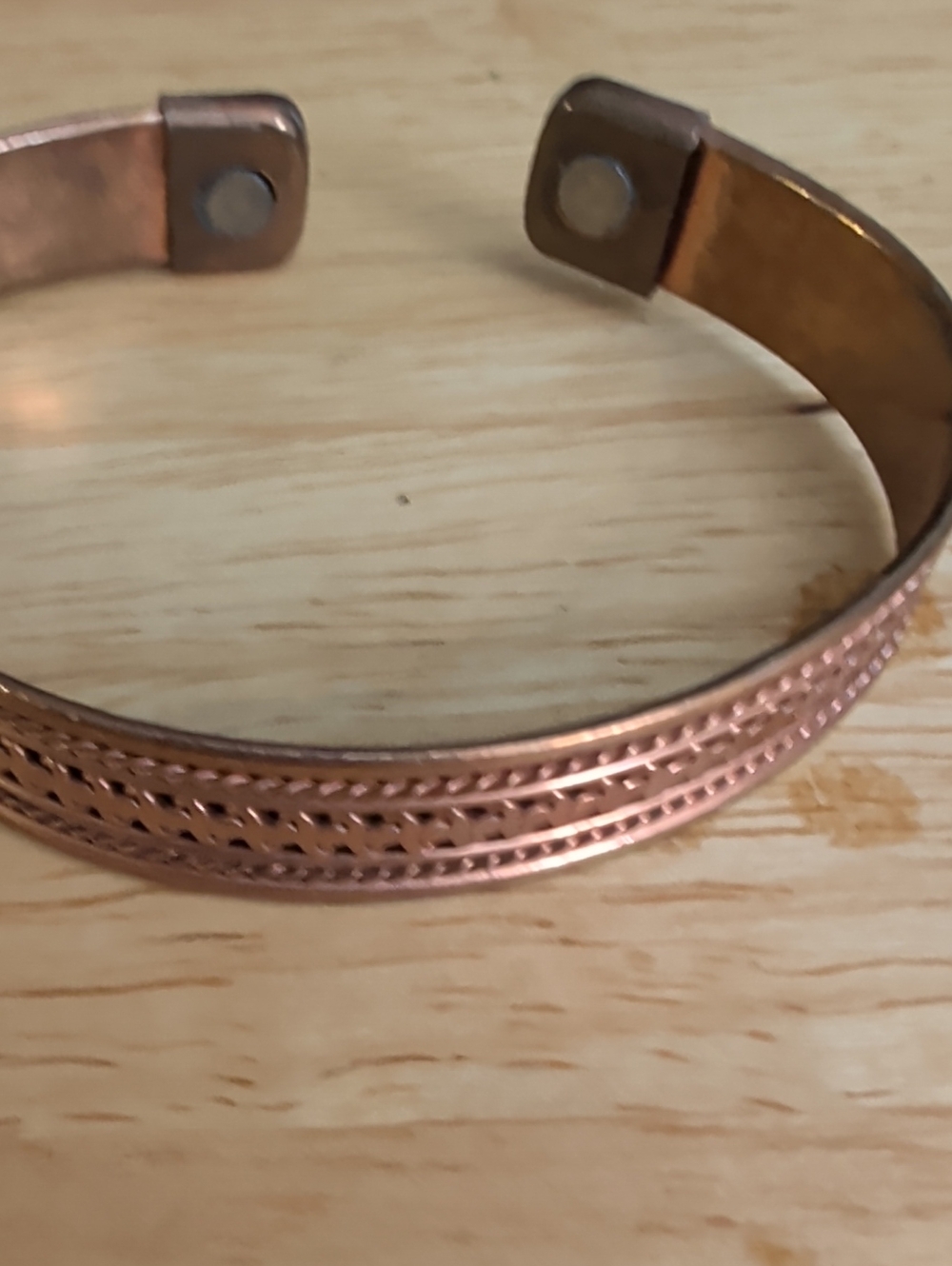 Copper Tone Magnetic Cuff Bracelet